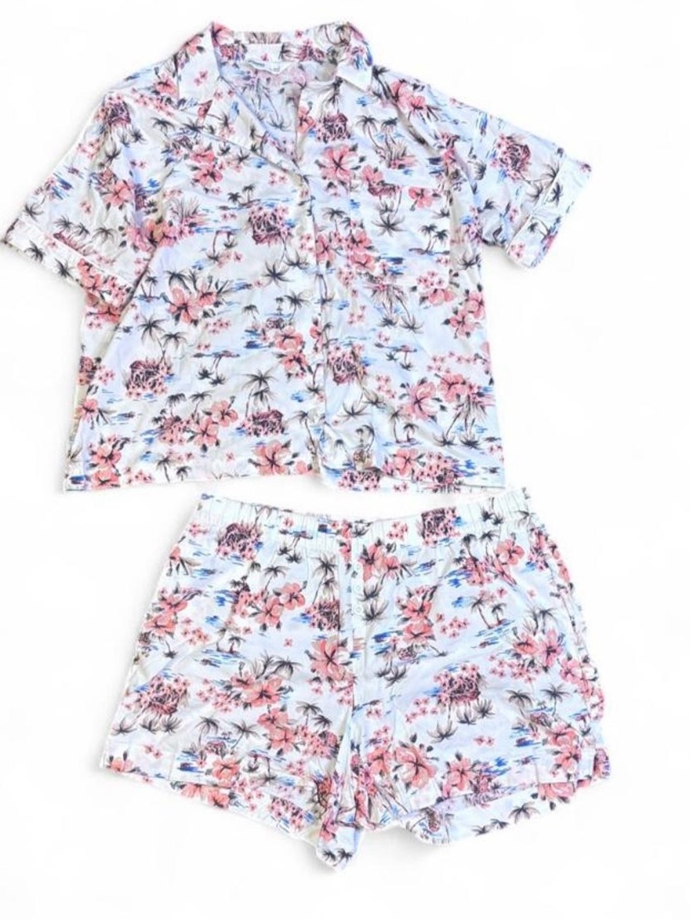 Sonoma Goods For Life Women's Large Pajama Set Tropical Floral Shorts Top